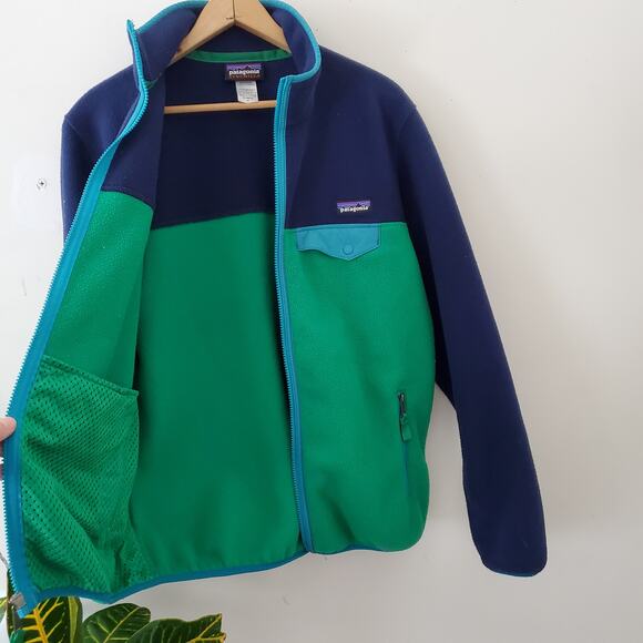 Patagonia Full Zip Snap-T Fleece Jacket in Navy - Picture 5 of 8